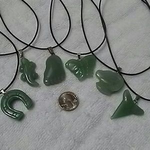 Green aventurine natural stone necklace